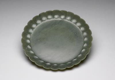 图片[2]-Jade plate with floral rim, India-China Archive